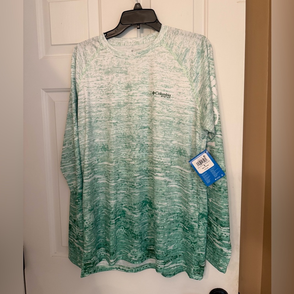 NWT Columbia Green Long Sleeve Men's PFG Shirt